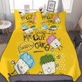 thumbnail image 1 of HAHDAXIA Cartoon Cupcake Bedding Solid Comforter Set for All Seasons 3 Pieces(1 Comforter+2 Pillowcases) Soft Microfiber Bedding Set Full(79"x90"), 1 of 7
