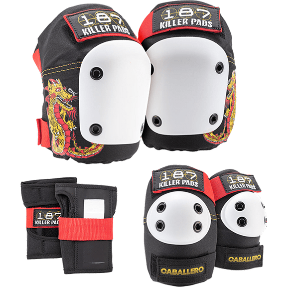 187 6-Pack Pad Set Xs-Caballero Dragon Blk