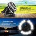 thumbnail image 2 of Ventilador de luz para acampar, 2 en 1, ventilador colgante portátil para acampar con luz de emergencia, linterna LED para acampar, kits de supervivencia para interrupciones de tormentas de huracanes, 2 of 5