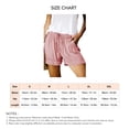 thumbnail image 4 of Pantalones cortos de verano para mujer, cintura elástica, cierre de cordón, cintura media, pantalones cortos de estilo casual con bolsillos laterales, rosa M, 4 of 4