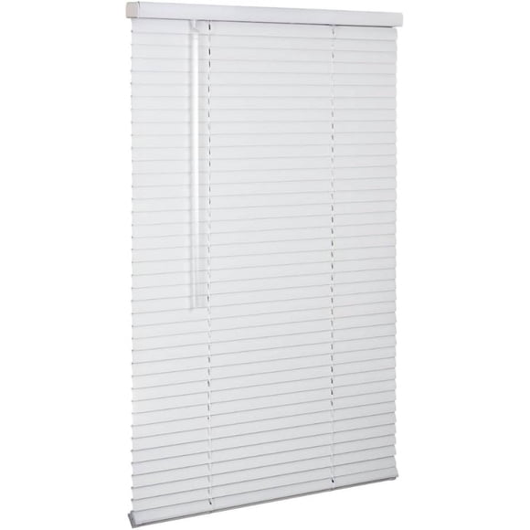 LOTUS & WINDOWARE Cordless 1" Aluminum Mini Blind 25" Wide x 84" Long, White, Room Darkening Metal Indoor Window Blinds for Home and Office