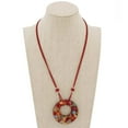 thumbnail image 4 of GlassOfVenice Murano Glass Lava Necklace - Red and Gold, 4 of 6