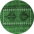 thumbnail image 1 of Ahgly Company Indoor Round Persian Emerald Green Traditional Area Rugs, 6' Round, 1 of 4