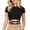 W10-Black, variant on Ulitacool Womens T Shirts Short Sleeve Solid Color Round Neck Tops Elegant Clothes 2Xl White