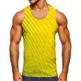 thumbnail image 1 of Aayomet Débardeurs Graphiques en Coton pour Hommes Sans Manches Col Rond Débardeurs Imprimés Blouse Chemises (Jaune, S), 1 of 4