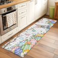 thumbnail image 2 of Easter 2'x6' Runner Rugs for Hallway Kitchen Bedside Non Slip Washable, Spring Grey Bunny Botanical Eggs Leaves Lattice Entryway Rug Runners with Rubber Backing, Long Carpet Runner for Laundry Room, 2 of 8