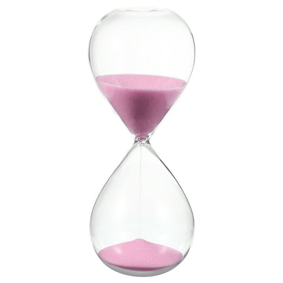 Uxcell 30 Minutes Sand Timer, Sand Watch Hour Glass Sandglass Timer Clock for Living Room Home Office Restaurant Decoration, Pink
