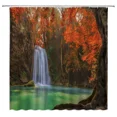 thumbnail image 1 of Rideau de Douche Imperméable de Haute Qualité Plante Verte, Forêt, Arbres avec Crochets Rideaux de Salle de Bain, 1 of 1