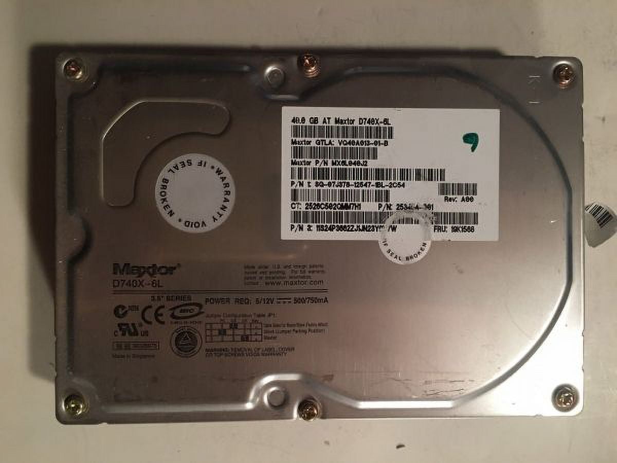 HDD, 40GB,VQ40A013-01-B MX6L040J2, DFZXX AVQ3 0540,(4032A HDD, 40GB,VQ40A013-01-B MX6L040J2, DFZXX AVQ3 0540,(4032A