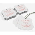 thumbnail image 5 of Inkdotpot Hang Tags Thank You Bridal Shower Favor Bracket Shape Gift Tags Real Rose Gold Foil Bonbonniere Tag Pack Of 100, 5 of 7