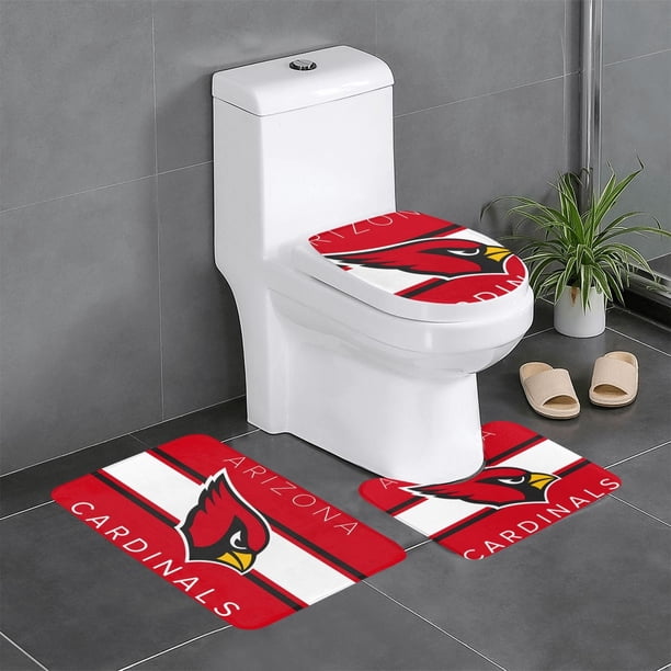 Juego de alfombras de baño de 3 piezas del equipo Cardinals Alfombra antideslizante para baño de 31,5 x 20 pulgadas