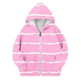 thumbnail image 5 of Taqqpue Girl Hoodie Casual Stripe Gradient Print Zip Up Jacket Tops School Outerwear Loose Fit Sports Plus Size Hooded Sweatshirt with Pockets for Kids 4-15Y, 5 of 5