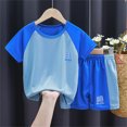 thumbnail image 4 of Ccpelsie Toddler Boy Shorts Set - 2 Piece Short Sleeve T-Shirt and Shorts for Boys - Toddler & Little Boys Summer Outfits(A01-BU1,9-10 Years), 4 of 4