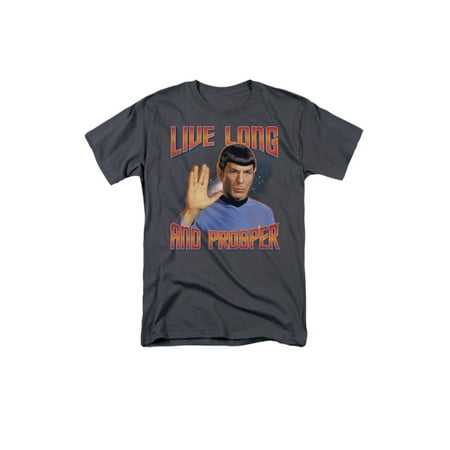 Star Trek Live Long And Prosper Mr. Spock Sci Fi TV Show Black Adult T-Shirt
