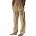 thumbnail image 2 of Puntoco Pantalones casuales largos para hombre, pantalones casuales con estampado de moda para hombre, cintura elástica con bolsillos, pantalones deportivos, 2 of 4
