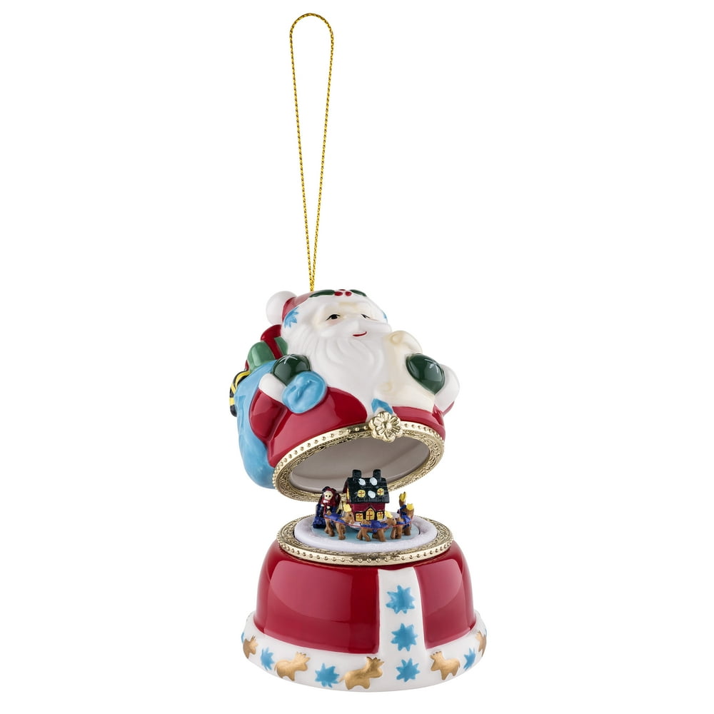 Porcelain Music Box Santa