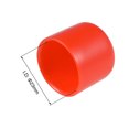 thumbnail image 3 of Unique Bargains 5pcs Rubber End Caps, 23mm ID Round End Cap Cover Flexible Screw Thread Protectors Red, 3 of 3