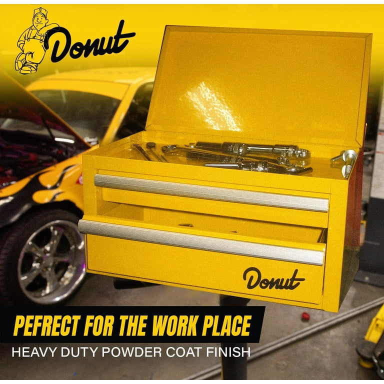 Donut Media Mini Portable Tool Box, 11x6x6 inches, with 2 Magnetic