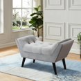 thumbnail image 5 of Andeworld Upholstered Bed Bench Entryway Ottoman Gray (Small Bed Bench), 5 of 7