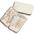 thumbnail image 2 of Juego de manicura y pedicura de acero portátil, cortaúñas de 12 piezas, juego de cortaúñas, herramientas para el cuidado de los pies y la cara, artesanía Superior, 2 of 5