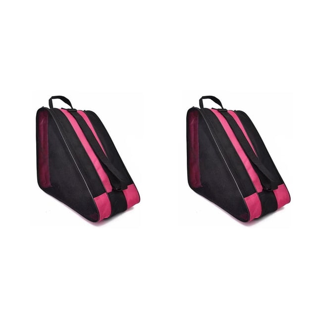 Sonducket Patines de malla lateral para patines, bolso para zapatos, protectora, bolsa para zapatos de patín, compartimento de colección en Rosado 2piezas Sonducket CBP265176
