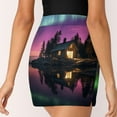 thumbnail image 3 of Aurora Starry Sky Women's High Short Skirt, High Waisted Mini Skirt with One Side Pocket, 3 of 5