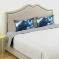 thumbnail image 5 of GZHJMY Satin Pillowcase for Hair and Skin Breathable Slip-Cool, Wrinkle-Resistant Soft and Smooth 20x40In Single Side Envelope Opening Without Zipper Wolf Sky, 5 of 7