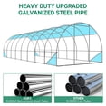 thumbnail image 3 of Walk-in Greenhouse, Tunnel Green House for Outdoors Plastic Cover Garden Warm House,Large Hot House with Roll-Up Windows&Upgraded Swing Doors,Heavy Duty Galvanized Steel Frame, 3 of 9