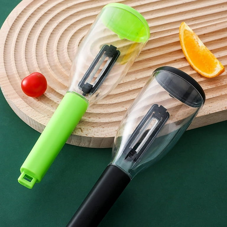 Vegetable Peeler With Container Multi-Function Fruit Peeler with Storage  Box And Steel Blade