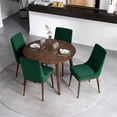 thumbnail image 4 of Allora 5-Piece Mid-Century Dining Set with 4 Velvet Dining Chairs in Green, 4 of 6
