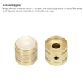 thumbnail image 4 of Uxcell Dome Knobs Guitar Knob 6mm White Shell Top Gold Metal Volume Tone Control with Inner Hexagon Spanner 2 Pack, 4 of 6