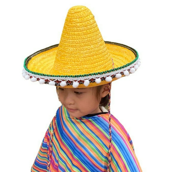 YROHGKPN Weaving Sombrero Hat Festival Hats Mexicans Party Hat Photography Props for Children