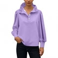 thumbnail image 5 of TaTaai 2026 Spring Summer Solid Color Button Top for Women Long Sleeve Round Neck Casual Blouse Soft Comfy Lightweight Daily Vacation Outfits Gift, 5 of 5