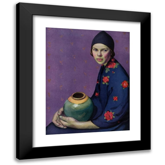 Ruth Murchison 12x14 Black Modern Framed Museum Art Print Titled - A Dutch Treat (1914)