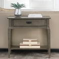 thumbnail image 4 of Leick Home 22032-GR Stratus One Drawer Condo/Apartment Hall Console with Shelf, Smoke Gray Wash, 4 of 24