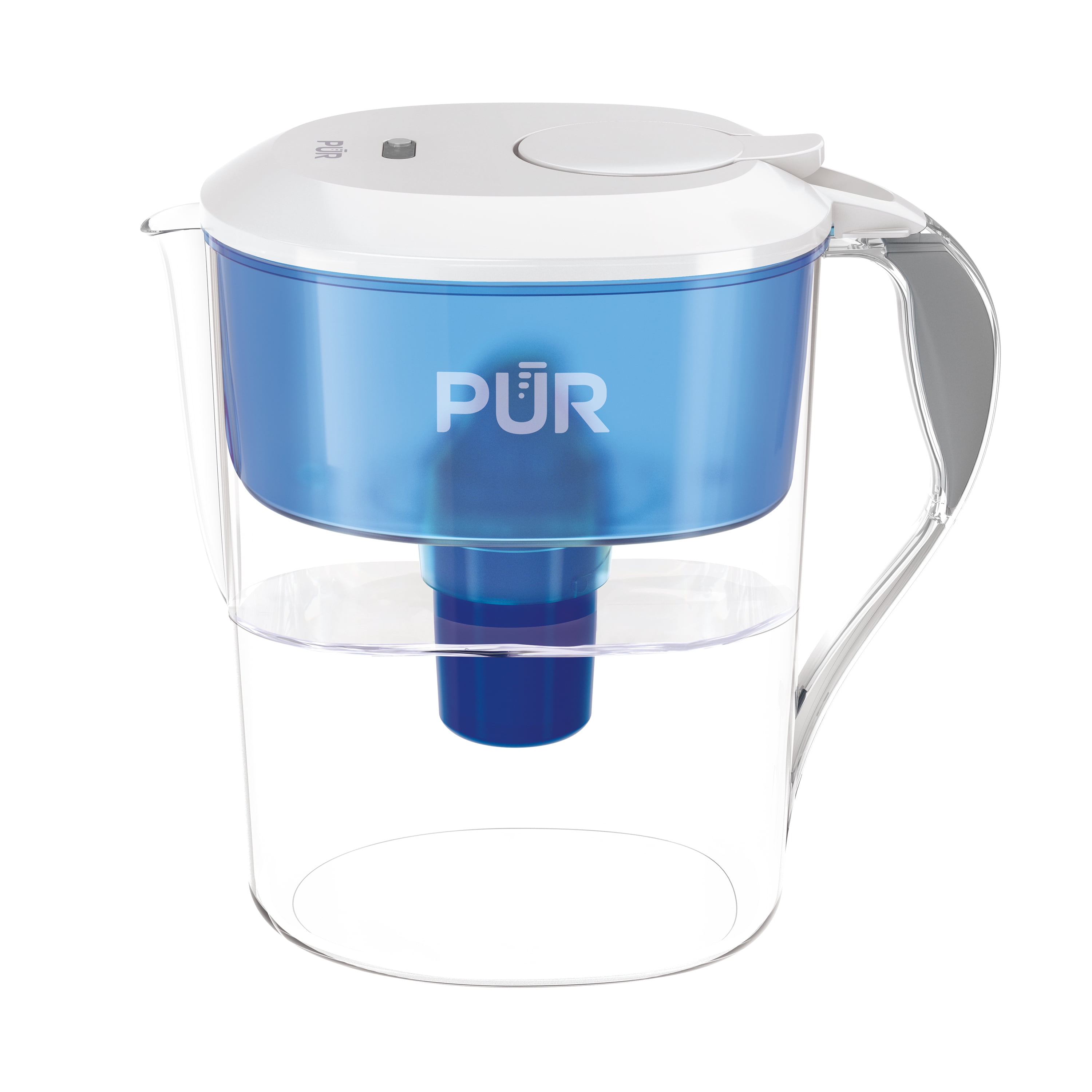 PUR 11-Cup Water Pitcher Filtration System, W 7" x H 10.9" x L 11.5", Blue. CR1100