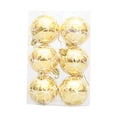 thumbnail image 1 of 6 piezas de adornos de bolas de Navidad, adornos para árboles de Navidad, adornos colgantes decorativos para decoración navideña de año Nuevo Oro, 1 of 8