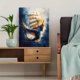 thumbnail image 5 of Qisvanset 12x16 Inch Whale Pirate Ship Canvas Wall Art, Nautical Watercolor Art Ready To Hang Nursery Wall Decor, 5 of 8