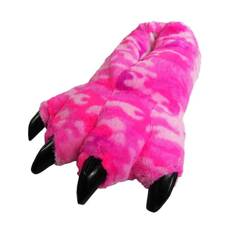 

Wishpets Stuffed Animal Slippers - Soft Plush Toy Slippers for Kids and Adults 42109-Medium pink camo