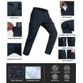 thumbnail image 4 of Pantalones tácticos Zoofly Ripstop Cargo Work con 9 bolsillos para hombre, color azul marino, 4 of 6