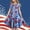 Pink, variant on Girls Casual Ruffle Short Sleeve Dress (6-15 Years) Summer Round Neck Fashion Printed Tiered A-Line Skirt for Birthday Party Pink 6/7