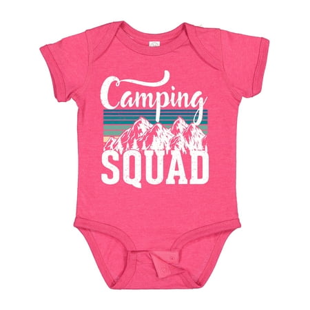 

Inktastic Camping Squad Design with Mountains Gift Baby Boy or Baby Girl Bodysuit