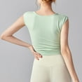 thumbnail image 3 of Hvot&aat Women's Sexy V Neck Slim Fit T Shirt Soft Sleeveless Twist Front Blouse Summer Solid Color Wrap Tops, 3 of 6