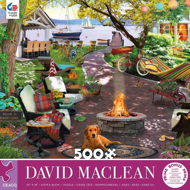 Rompecabezas Ceaco David Maclean Marian's Garden 500 piezas