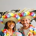 thumbnail image 6 of vlrwzc Mexican Straw Sombrero Hat Hawaiian Luau Beach Party Headwear, 6 of 6