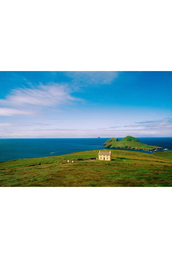 Co Kerry Ring Of Kerry Skelligs & Puffin Near Portmagee Village Canvas Art - The Irish Image Collection Design Pics (36 x 24)