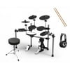 Learn To Play Hitman HD-10 Eight-Piece All Dual Zone Electronic Drum Set with 11" Snare, 9" Toms, & 12" Ride, 10” Crash Cymbal with Choke. Comes with free access to Melodics and 40 FREE lessons
