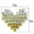 thumbnail image 2 of Women's Brass IP Gold Synthetic Top Grade Crystal Multi Color Yellow Earrings, 2 of 3