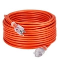 thumbnail image 5 of KFFKFF 100FT Extension Cable for Indoor and Outdoor Use, 16AWG 10Amps 1250W, Triple Plug Electric Wire with Illuminated Tip, Flexible and Resistant to -40°C Cold for Domestic and Office Use, 5 of 9