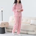 thumbnail image 2 of COM1950s Ensembles de Pyjama pour Femmes, Pyjamas pour Femmes, Mode Décontractée Ample en Flanelle à Manches Longues, Ensemble de Pyjama, Ensemble de Pyjama pour Femmes, 2 of 8
